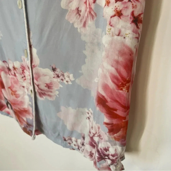 PLUM PRETTY SUGAR Oceane Lulls The Billows Blue Floral Lounge Set Size Small - Picture 15 of 15